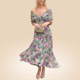 Velora | Vestido Floral Largo con Escote en V