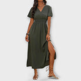 Carmen | Vestido con escote en V y mangas largas