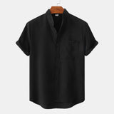 Daniel | Camisa de algodón lisa con botones