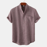 Daniel | Camisa de algodón lisa con botones