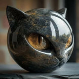 NYXCHARM - ESCULTURA MÍSTICA CON CABEZA DE GATO NEGRO