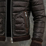 Simón - Chaqueta acolchada marrón sherpa
