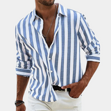 La Camisa de Lino a Rayas Valencia para Hombres