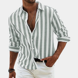 La Camisa de Lino a Rayas Valencia para Hombres