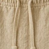Los pantalones cortos de lino beige Old Money para hombre de Lisboa