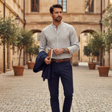 Camisa de Lino Casual para Hombre Verano Ajuste Relajado