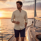 La Camisa de Lino Brighton – Camisa de Manga Larga para Hombres