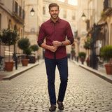 La Camisa de Hombre Gorizia con Botones y Detalles en Contraste