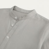 Camisa de Lino Casual para Hombre Verano Ajuste Relajado