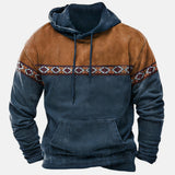Manuel | Sudadera con Capucha con Detalles de Patrón Étnico